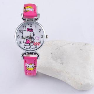 Reloj De cuarzo De Hello Kitty Harley De cuero con dibujos Animados relojes Hellos Kitty (6)