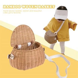 pastoral mochila para niños ligero ecológico cesta bolsa de niños de madera de ratán bolsa 20*12*11,5 cm