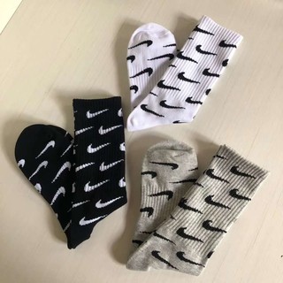 【Entrega rápida】 Nike 5 pares Street fashion calcetines de baloncesto multigancho medias de algodón puro