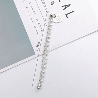 Creative New DIY Jewelry Mobile Phone Case Bracelet Pearl Love Fashion Phone Hanging Chain Phone Cases Accessories (3)