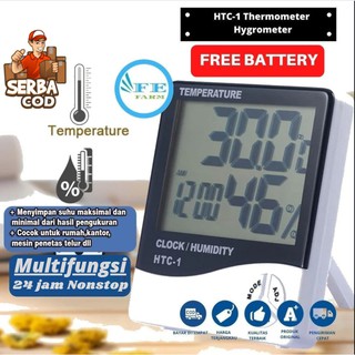 Htc-1 termómetro higrómetro Digital higrómetro habitación termómetro reloj temperatura humedad