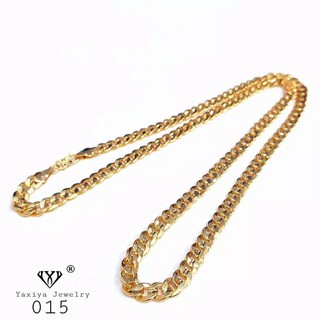 Yaxiya collar de cadena chapada en oro de 18 quilates (1)