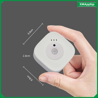 [xmappfzp] cámara de acción pir hd soporte tf luz led compacta para mesita de noche seguridad del hogar