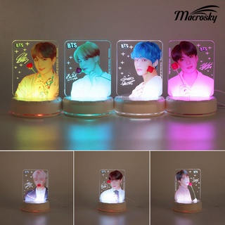 ms_ Kpop BTS Map of The Soul Persona 7 colores LED luz de noche lámpara de escritorio de regalo