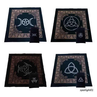 spo 50x50cm arte Tarot pagano Altar paño de franela mantel con bolsa de adivinación juego tarjeta Pad cuadrado mesa cubierta (1)
