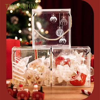 THOUCHMI Navidad Bolsas de regalo de Navidad Favores de la boda Alce Caja de regalo Decoración navideña Bolsas de embalaje de galletas Paquete de pastel Suministros para la fiesta Regalo de los niños Bolsa para envolver caramelos Copo de nieve