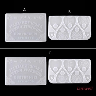 IAM 2Pcs Ouija- Board Planchette Resin Molds Gothic Ouija- Board Game Silicone Molds