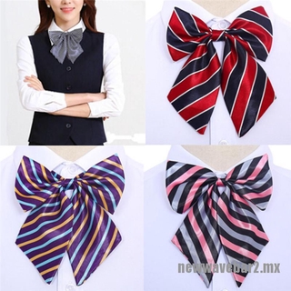 <new> corbatas de rayas para mujer, corbata de seda, corbata de mariposa, cuello de desgaste (1)