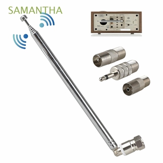 samantha antena de radio 5v 10w 75 ohm antena telescópica con tv/3.5 adaptador fm f tipo 86-106mhz (1)