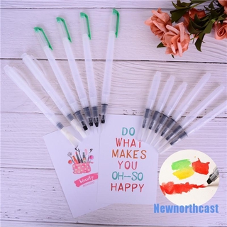 [newnorthcast 0323] 6 piezas recargables de color de agua suave pincel de pintura marcador acuarela dibujo bolígrafos