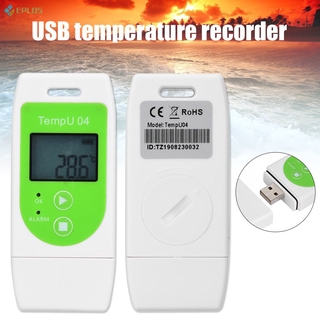 Eplbs USB temperatura humedad grabadora de temperatura registrador de datos reutilizable grabación PDF CSV