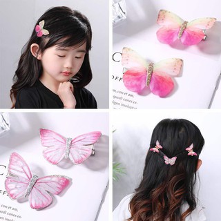Niñas lindo Clips de pelo con lentejuelas forma de mariposa horquilla de pelo niños horquilla princesa accesorios para el cabello (1)
