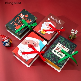 [blingblint] caja de regalo en forma de libro feliz navidad cajas de caramelos de navidad santa claus
