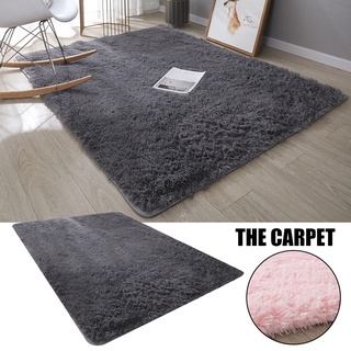 Washable Fluffy Area Rug Rectangular Anti-Slip Artificial Soft Plush Shag Carpet for Home Bedroom Living Room