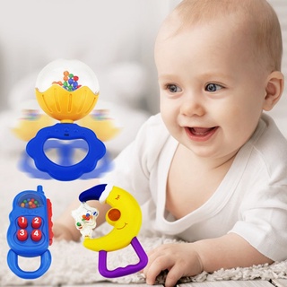 *CS* Cartoon Design Food Grade ABS Baby Rattles Toys Baby Hand Shake Bell Ring