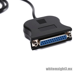 Blanco/IEEE 1284 25 pines puerto paralelo a USB 2.0 Cable de impresora USB a adaptador paralelo (5)
