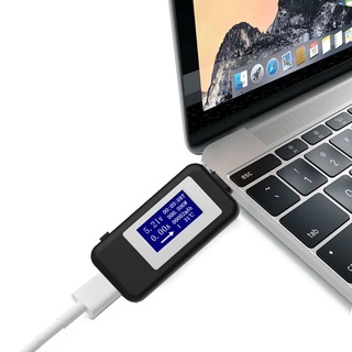 Com* multifuncional USB probador tipo C LCD Digital corriente cargador de voltaje Monitor de capacidad de temperatura de alimentación medidor voltímetro (5)
