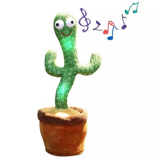 Juguete Cactus Que Habla Baila con Música 120 Canciones Luz LED Peluche Interactivo Bailarín (1)