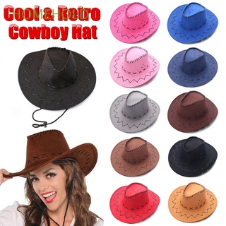 PANAMA homehold moda jazz sombrero accesorios fieltro fedora sombrero de gamuza sombrero de vaquero estilo occidental panamá fancy vestido unisex ala ancha/multicolor (1)