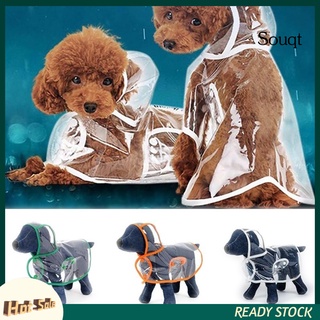 Sqyg - impermeable para mascotas, perro, cachorro, impermeable, botones transparentes