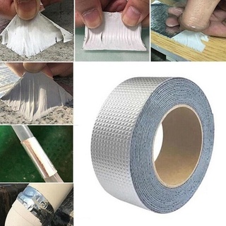 1m de papel de aluminio butílico cinta de goma detener fugas palo de reparación impermeable super nano cinta autoadhesiva para la reparación de mangueras de techo flex más viscoso y más duradero resistencia a altas temperaturas. (1)