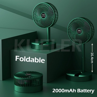 Mini ventilador portátil plegable telescópico de 180 grados de rotación Mute Kipas Angin con 2000mAh 3 engranajes Kipas Mini
