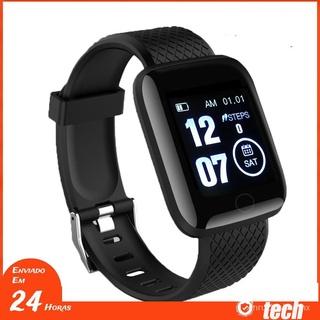 🙌 【smartwatch】 Reloj inteligente Promotion 116 Plus con Rastreador de ejercicio frecuencia cardiaca sphygmomanómetro yUUl