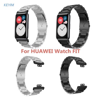 KEYIM Replacement Metal Strap Wristband Strap Watch Band for-Huawei Watch Fit Watch