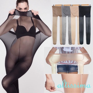 ❣Ec✿Mujeres Sexy 30D transparente pantimedias Color sólido Super elástico alargar medias señora primavera verano sin costuras (1)