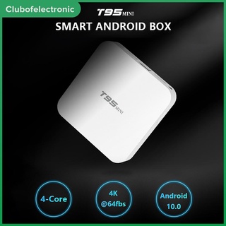 Clubofelectronic Conjunto T95 Mini H313 Set Top Box Android 10.0 Wifi 2.4g 1gb 8gb Smart Media Player