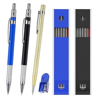 2 pzs lápiz con 24 pzas de repuestos/1 pza sacapuntas y 1 unidad de bolígrafos