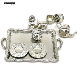 eooqig 10pcs 1:12 muebles de casa de muñecas miniatura vajilla de comedor de metal taza de té conjunto mx (7)