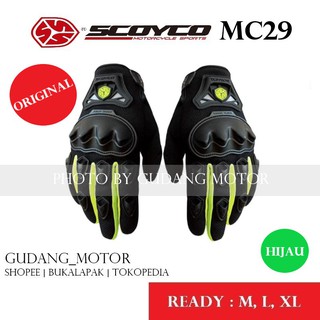 Original scoyco mc29 list guantes verdes - guantes scoyco - guantes de ciclista touring