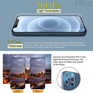 [Ffuu] Protector de pantalla de teléfono de vidrio templado Protector de cámara de teléfono de reemplazo para iPhone 12 Pro Max