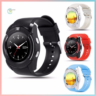prometion v8 smart wireless watch smartwatch pantalla táctil reloj de pulsera con cámara sim ranura de tarjeta sim impermeable reloj inteligente