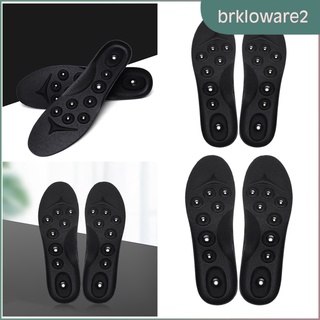 [brklowaremx] 1 par de plantillas magnéticas de acupresión masajeador de pies almohadilla de zapatos 25,5 cm 35 41 tamaño