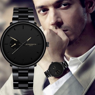 [-FENGSIR-] New Men Business Fashion Watch Men's Steel Belt Sport Quartz Wrist Watch