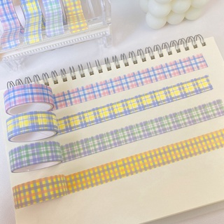 Steve Coreano Ins Color Cuadros Washi Cinta De Scrapbook Diario Collage Material Decorativo Adhesiva