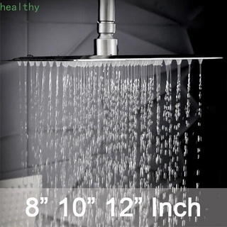 healthy spa cabezal de ducha de alta presión rociador grifo de baño de acero inoxidable grande overhead cuadrado grifo de agua