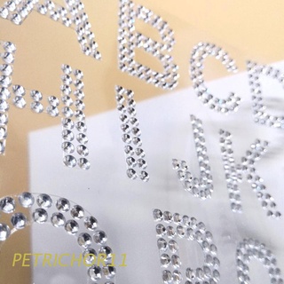 petr a-z letras mayúsculas de diamante rhinestone scrapbooking pegatina purpurina cristal alfabeto pegatina 4 cm artesanía para decoración de boda