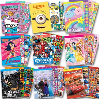 Paquete de stickers de 35 y 250 piezas de personajes de caricaturas variadas