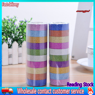 SBG_10 piezas cinta adhesiva de papel Washi DIY manualidades pegatinas decoración 1.5cmx3m