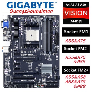 Gigabyte GA-F2A85XM-DS2 Placa Base DDR3 SATA3 USB3.0 A55 A58 A68 A75 A85X AMD Socket FM2/FM1 A88X Escritorio