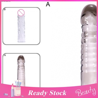 R extensor de pene transparente condón Sexual Delay manga estimulación Sexual para pareja