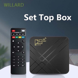 WILLARD 1GB 8GB Set Top Box 2.4G 5G WIFI Reproductor multimedia WiFi Smart TV Box Equipos de video H.265 4K Android 10.0 Reproductor multimedia HD D9 PRO TV Box