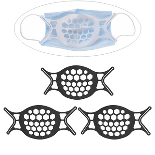 3PC 3D máscara soporte de silicona protector facial soporte interior marco de apoyo reutilizable