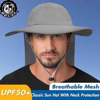 Musion - Protección para el cuello al aire libre Transpirable UPF50 + Sombrero de pescador