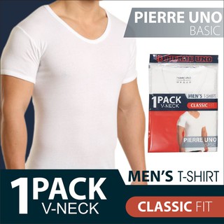 Oblongo hombre camiseta PIERRE UNO V-cuello | Contenido 1 | Algodón materiales
