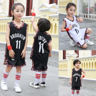 Versión de la ciudad NBA Brooklyn Nets No.11 Irving No.7 Durant Jersey niños baloncesto ropa trajes