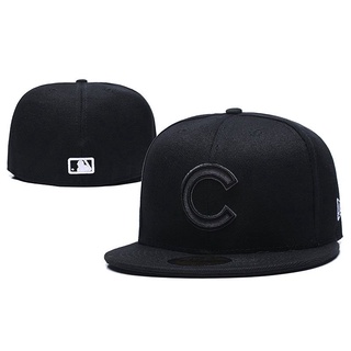 Chicago Cubs Gorra Cerrada Negro Colección En Campo Hombres Fitted Sombrero Moda MLB HipHop De Béisbol 5rHK